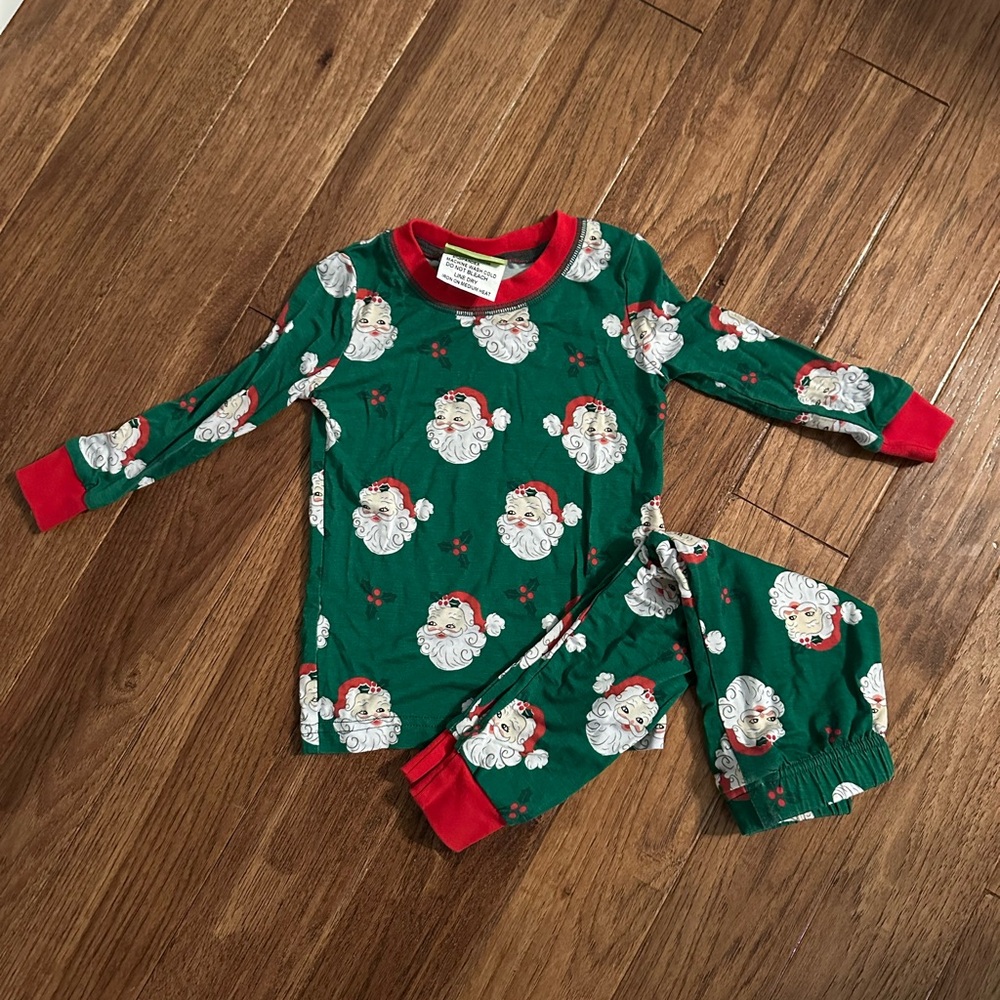Classic Whimsy Santa Pajamas 12m